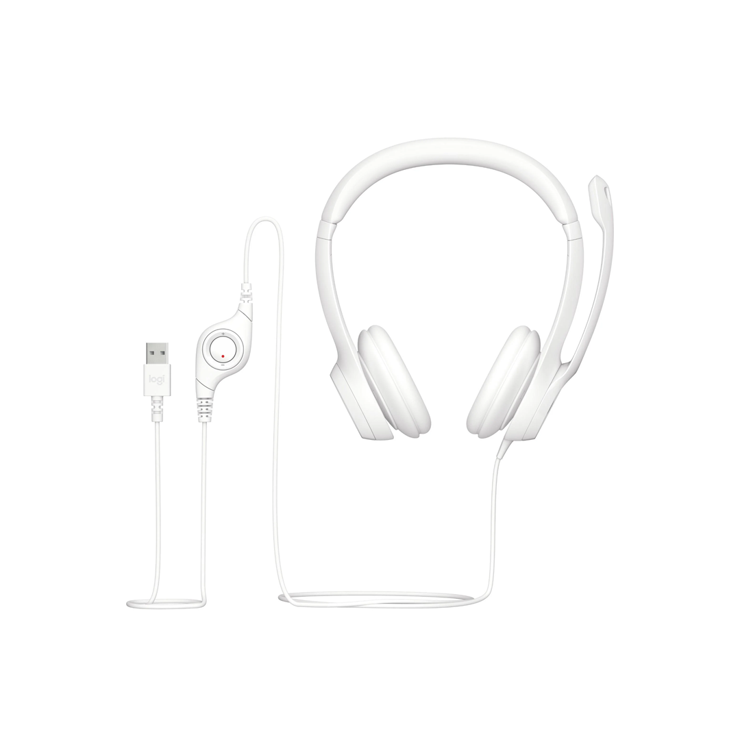 Logitech H390 Corded Headset - Off White in Qatar Logitech H390 Corded Headset - Off White in Qatar